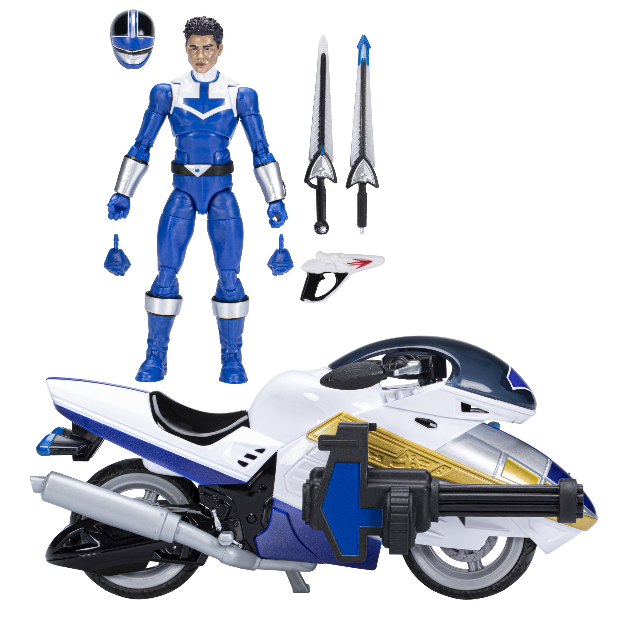 DLX Lightning Collection: Time Force Blue Ranger 6 - inch Figure with Cycle