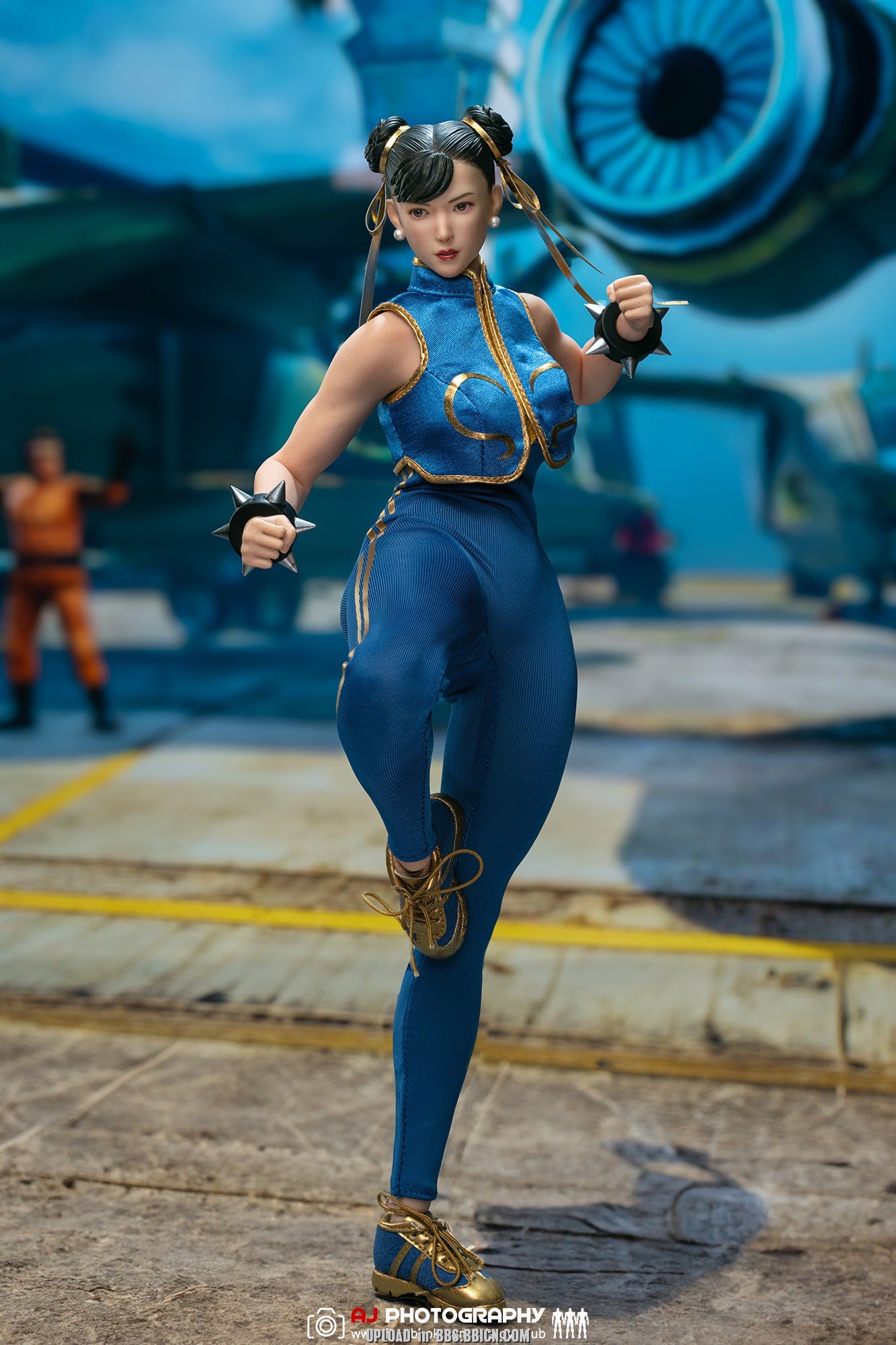 1/6 Scale Collectible Star Man MS - 008B Chun - Li Figure in Blue Jumpsuit