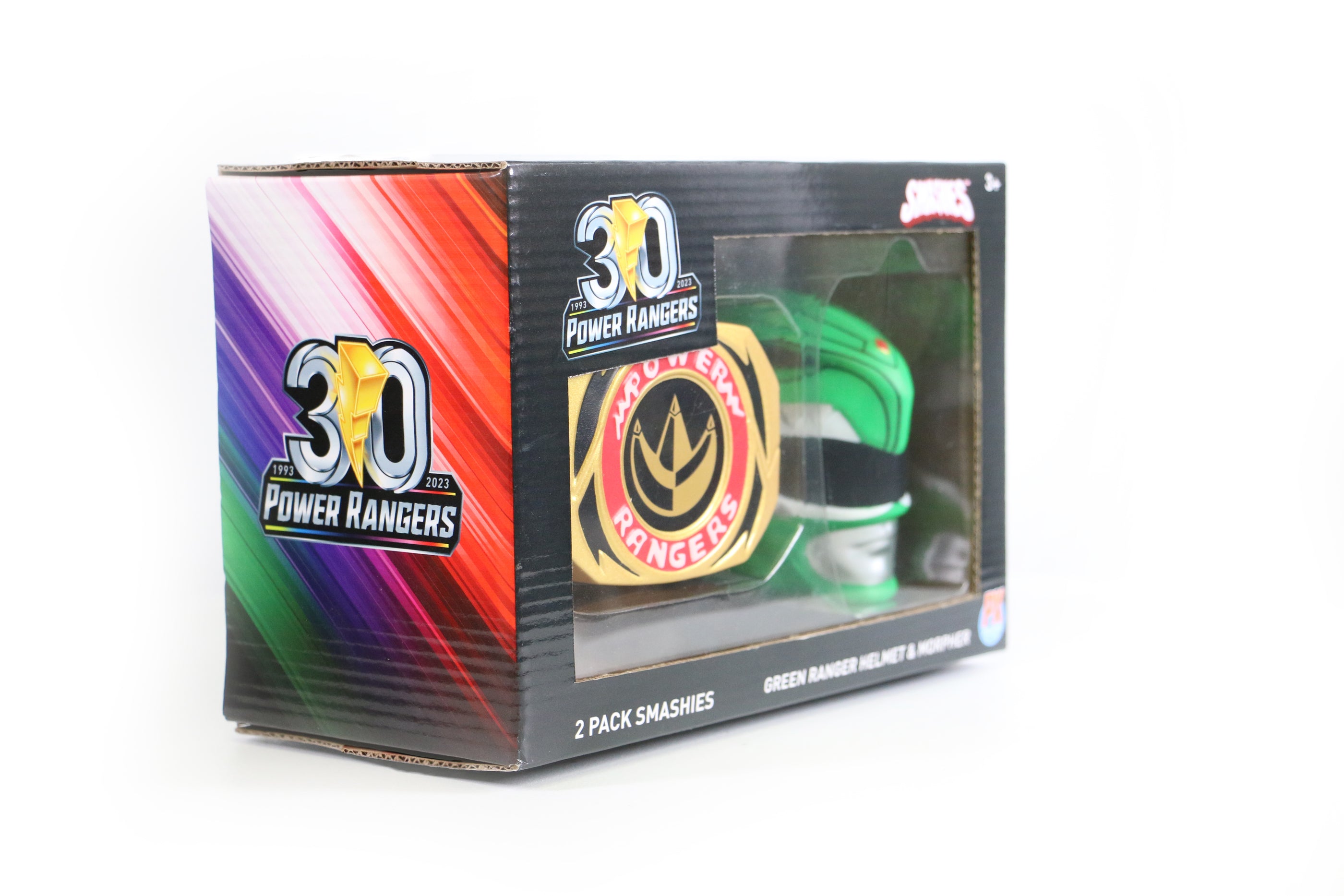 Smashies Authentic Power Morpher and Detailed 4' Green Ranger Helmet Collectible Set