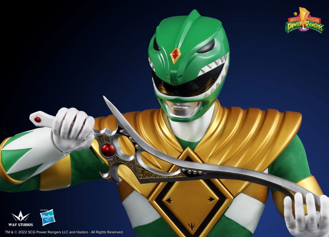 WayStudios Collectible 1/4 Scale Statue of the Mighty Morphin Green Ranger from the Popular Series