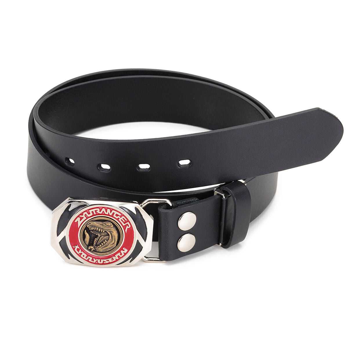 30th Anniversary Zyuranger Dino Buckler Leather Belt with Brass-Plated Buckle