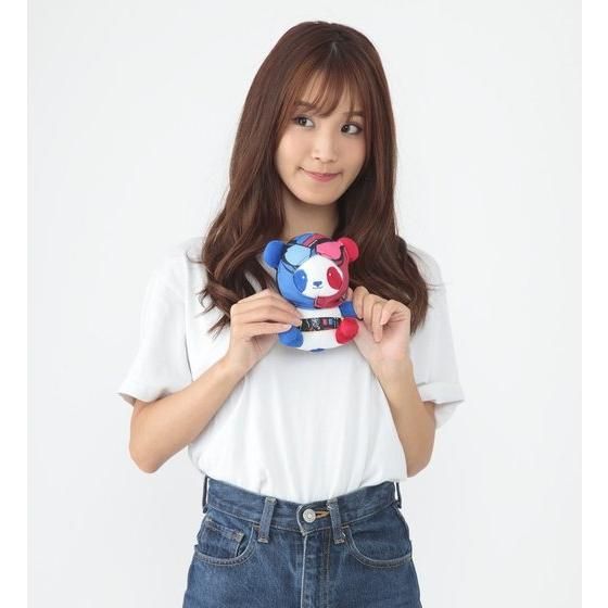 ROG Kamen Rider Build Masked Panda Plush Keychains with Removable Accessories