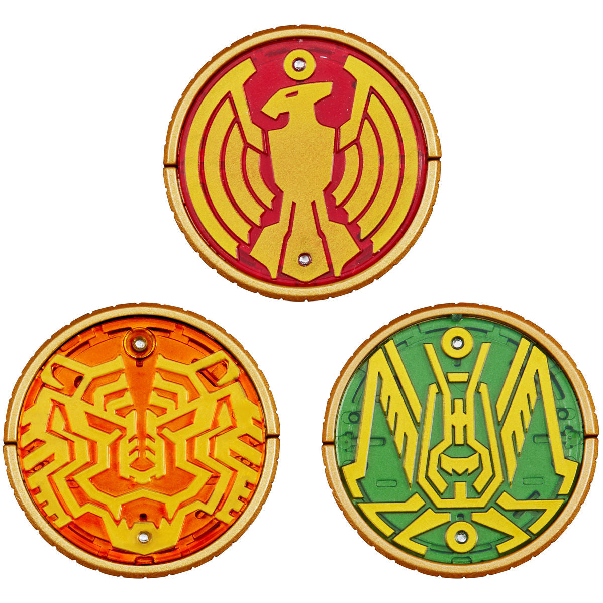 Extra Set of CSM OOO Painted Die - Cast Core Medals (Super Tatoba and Foundation X)
