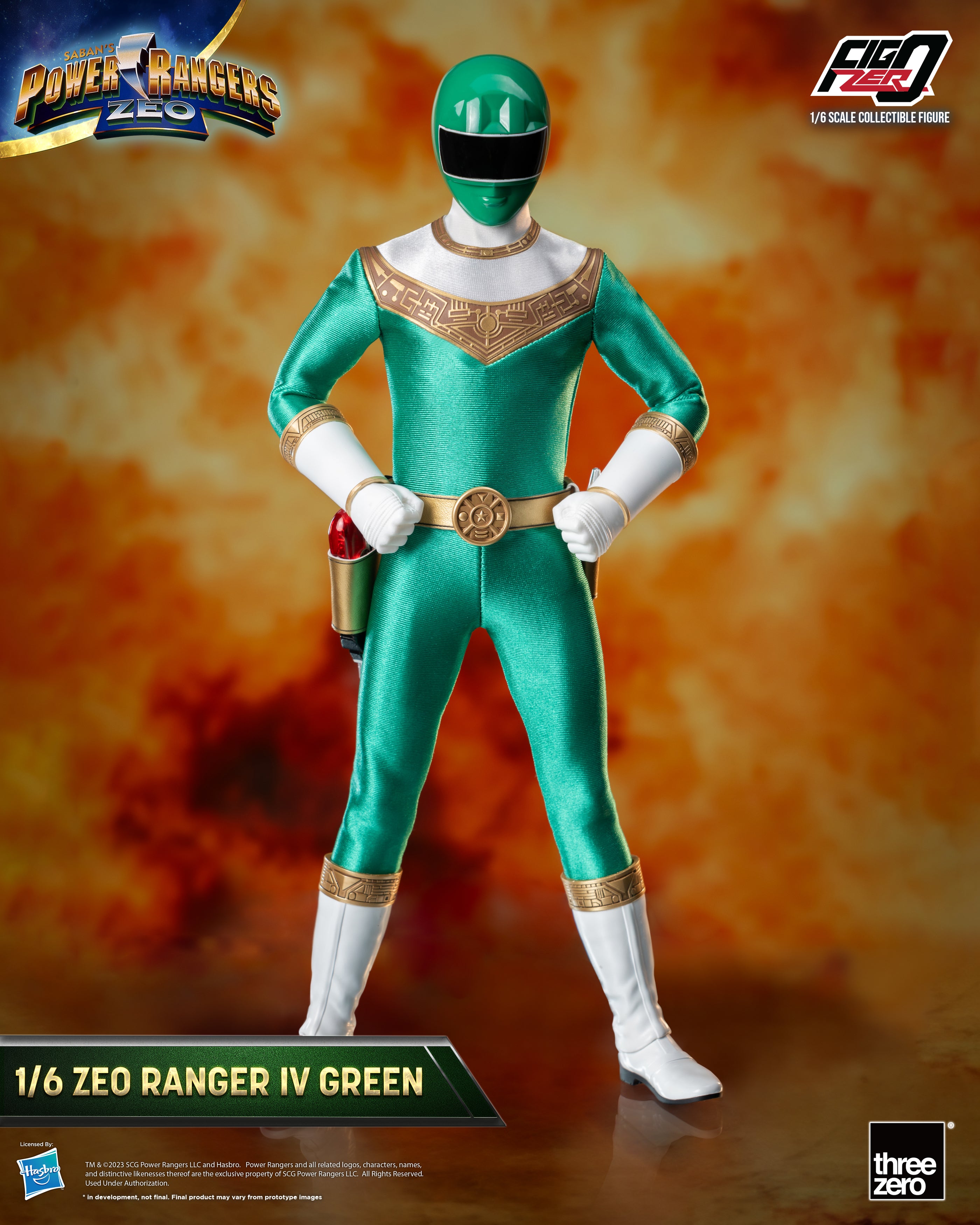 FigZero Collectible 1/6 Scale Zeo Ranger IV Green Action Figure from Power Rangers
