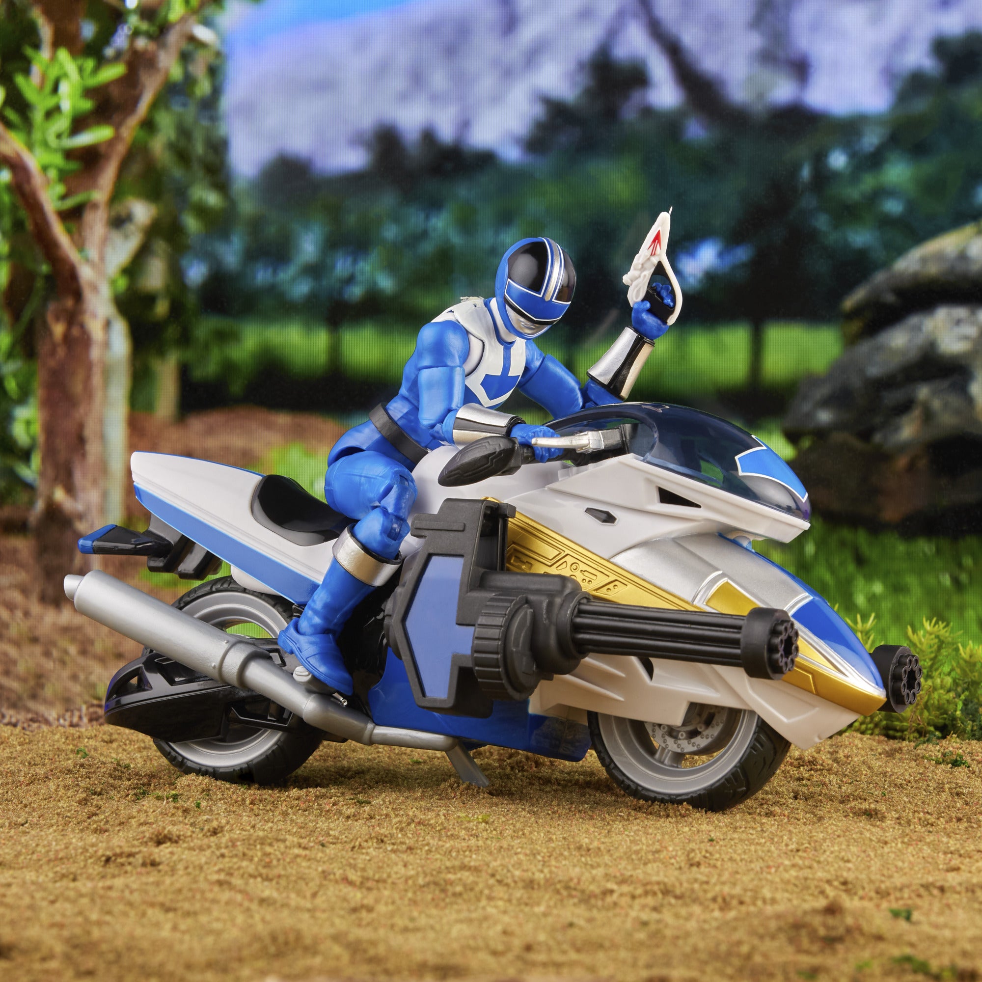 DLX Lightning Collection: Time Force Blue Ranger 6 - inch Figure with Cycle