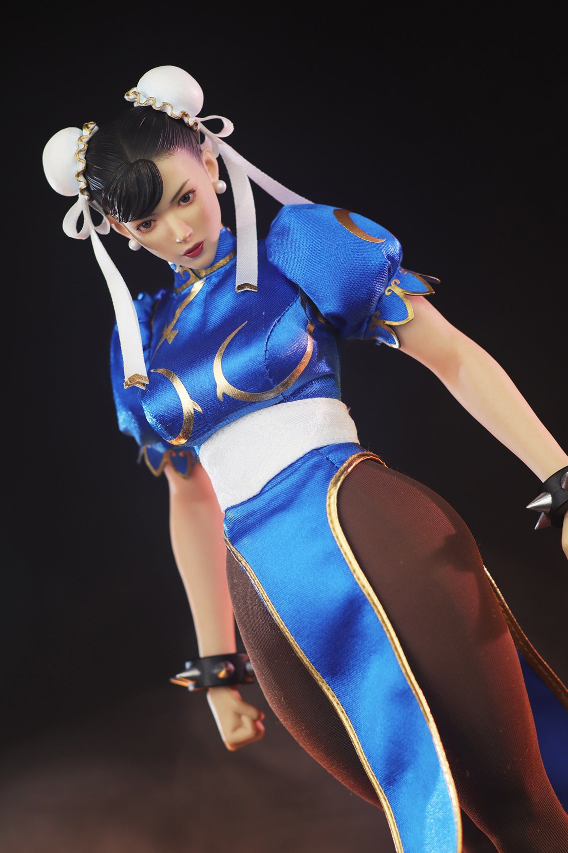 1/6 Scale Collectible Star Man MS-008A Chun-Li Figure in Blue Cheongsam Costume
