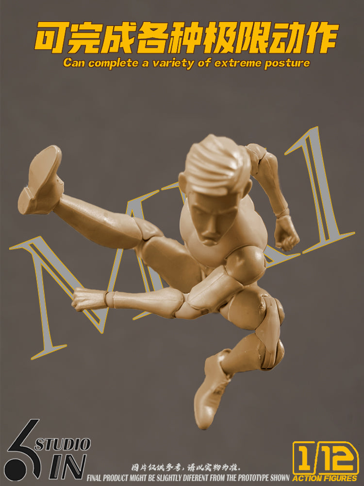 6-inch 1/12 Scale Highly Posable Male Studio Body