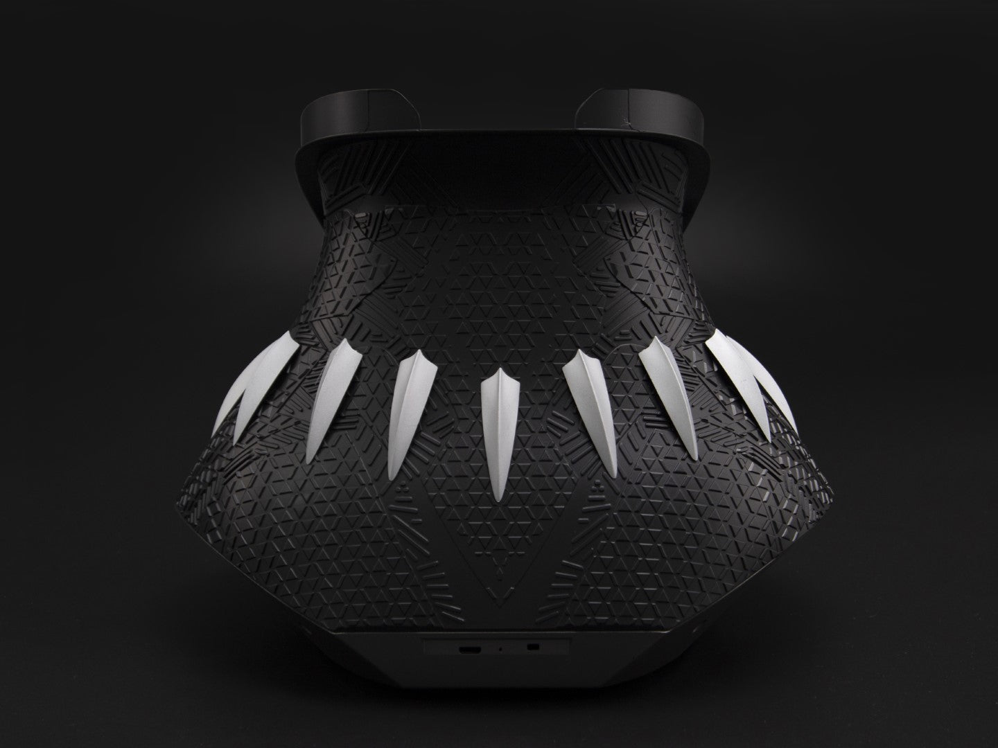 Licensed Black Panther Themed Wearable Helmet with Display Base for Cosplay