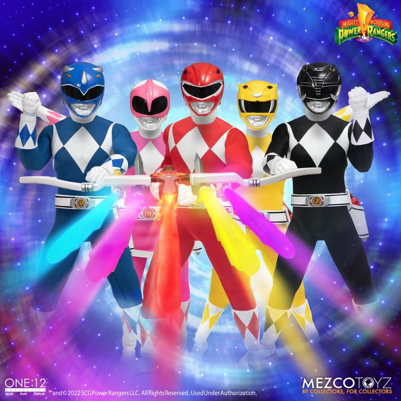 Mezco One:12 Collective Premium Mighty Morphin Power Rangers Deluxe Boxed Figure Set