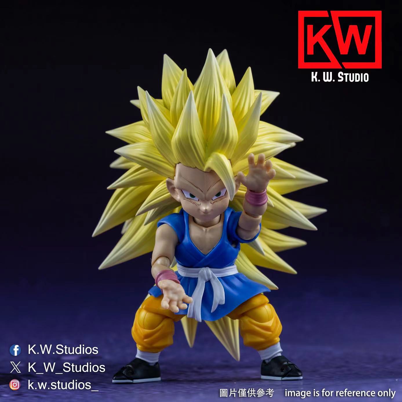 KW Studio KW004 Super Saiyan 3 Son Goku GT Head Set Upgrade Parts