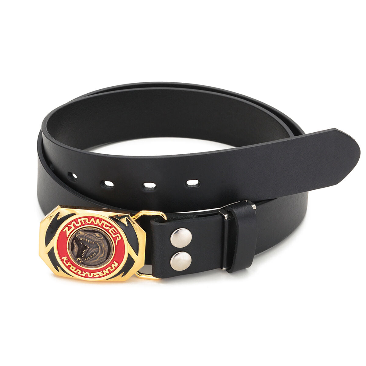 30th Anniversary Zyuranger Dino Buckler Leather Belt with Brass-Plated Buckle