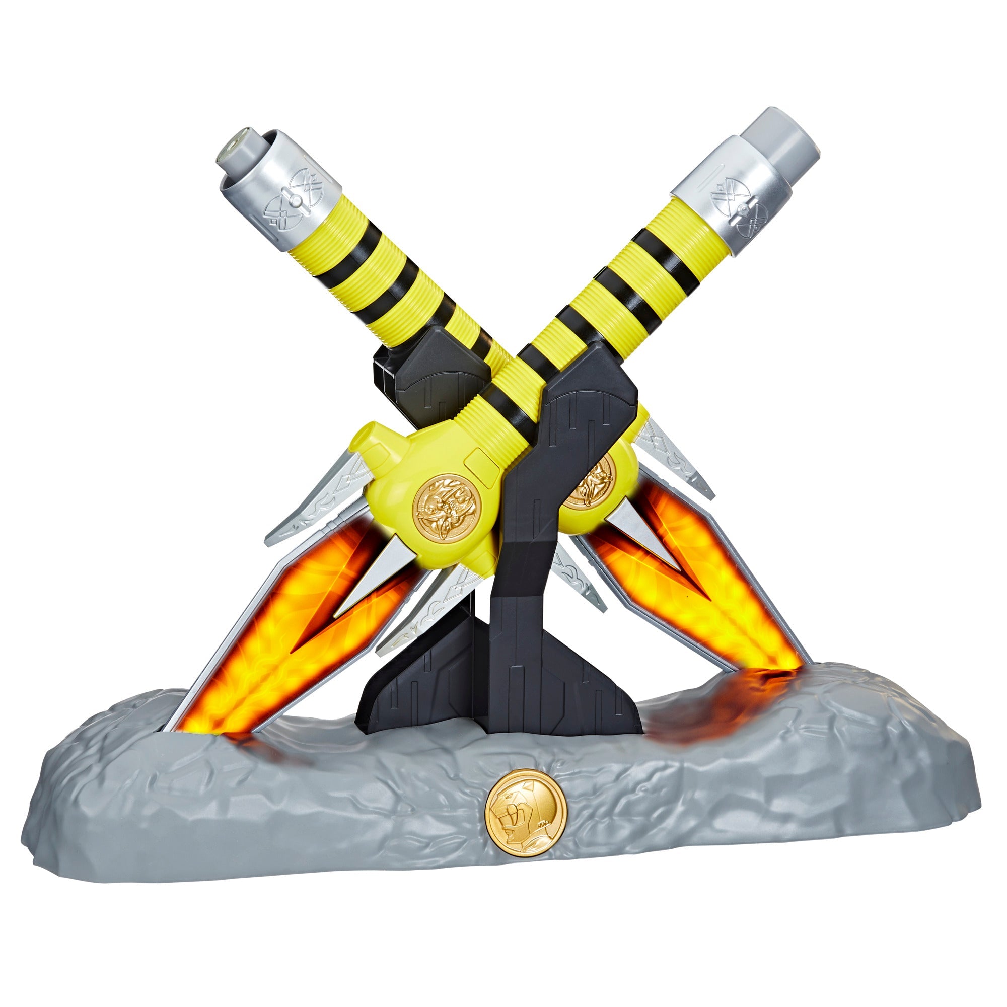 Lightning Collection Premium Role - play Mighty Morphin Power Rangers Yellow Ranger Power Daggers for Display and Role - playing