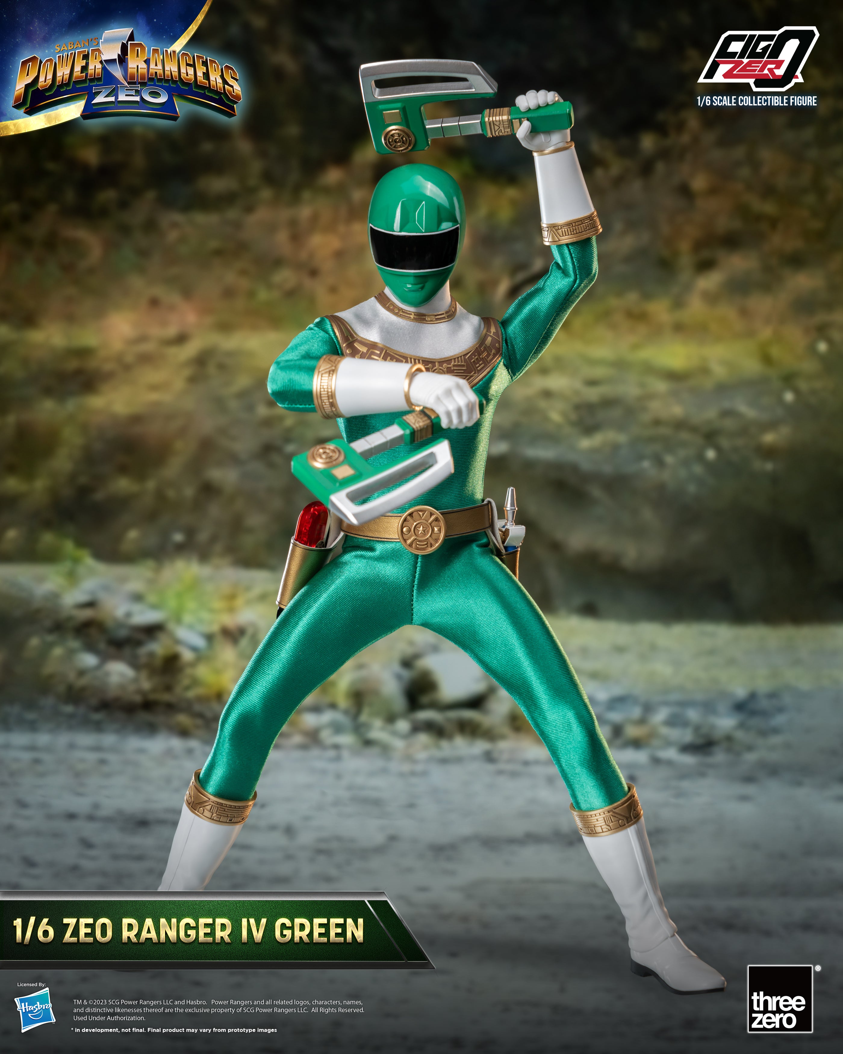 FigZero Collectible 1/6 Scale Zeo Ranger IV Green Action Figure from Power Rangers