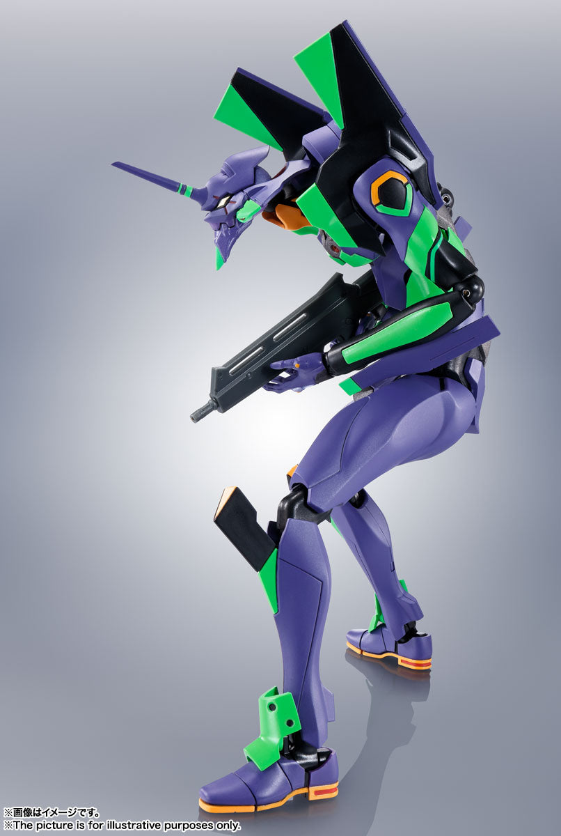 Bandai's Robot Damashii Action Figure - Evangelion Unit 1 with Cassius Spear in Renewed Color Edition (SIDE EVA)