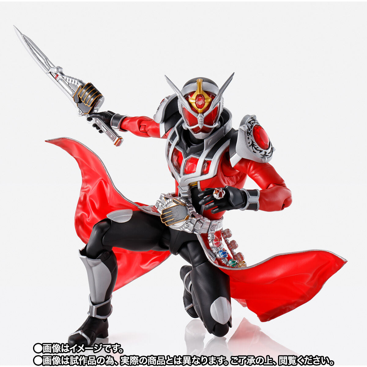 SH Figuarts Action Figure of Kamen Rider Wizard Flame Dragon and All Dragon Version