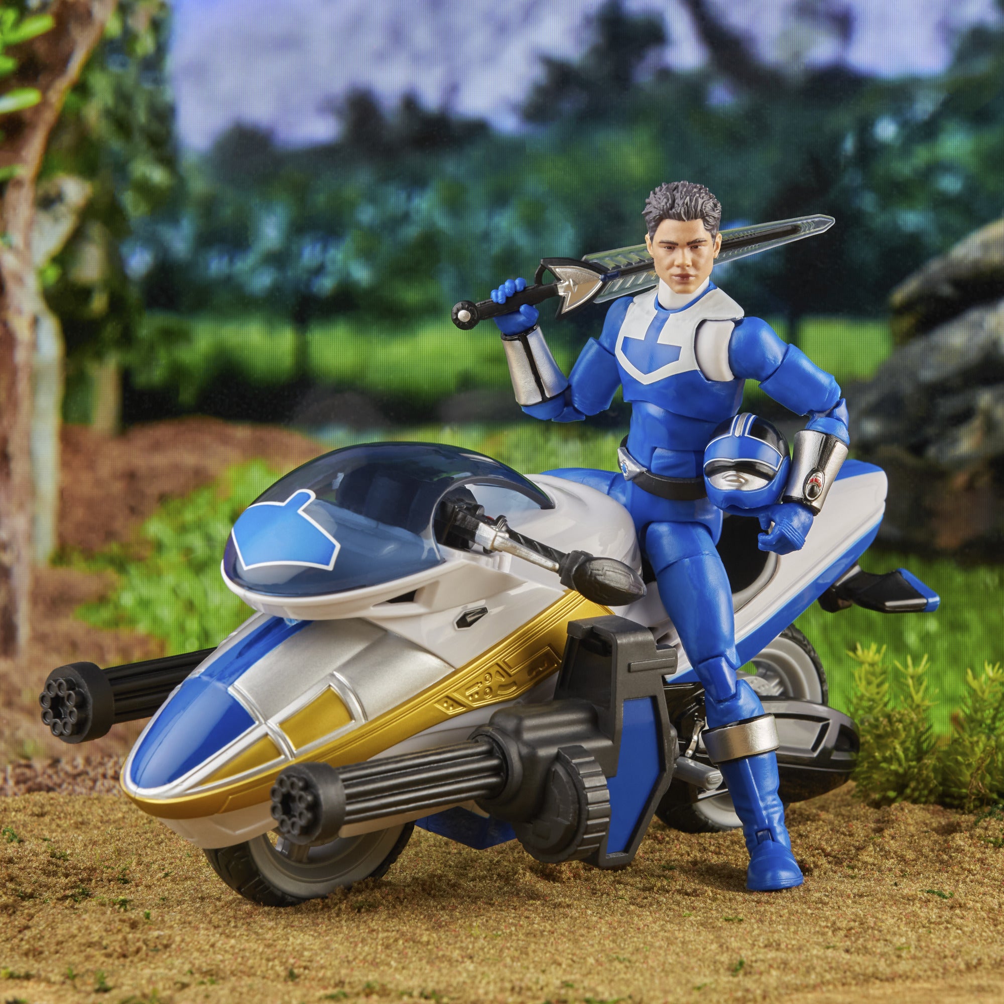 DLX Lightning Collection: Time Force Blue Ranger 6 - inch Figure with Cycle