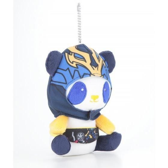 ROG Kamen Rider Build Masked Panda Plush Keychains with Removable Accessories