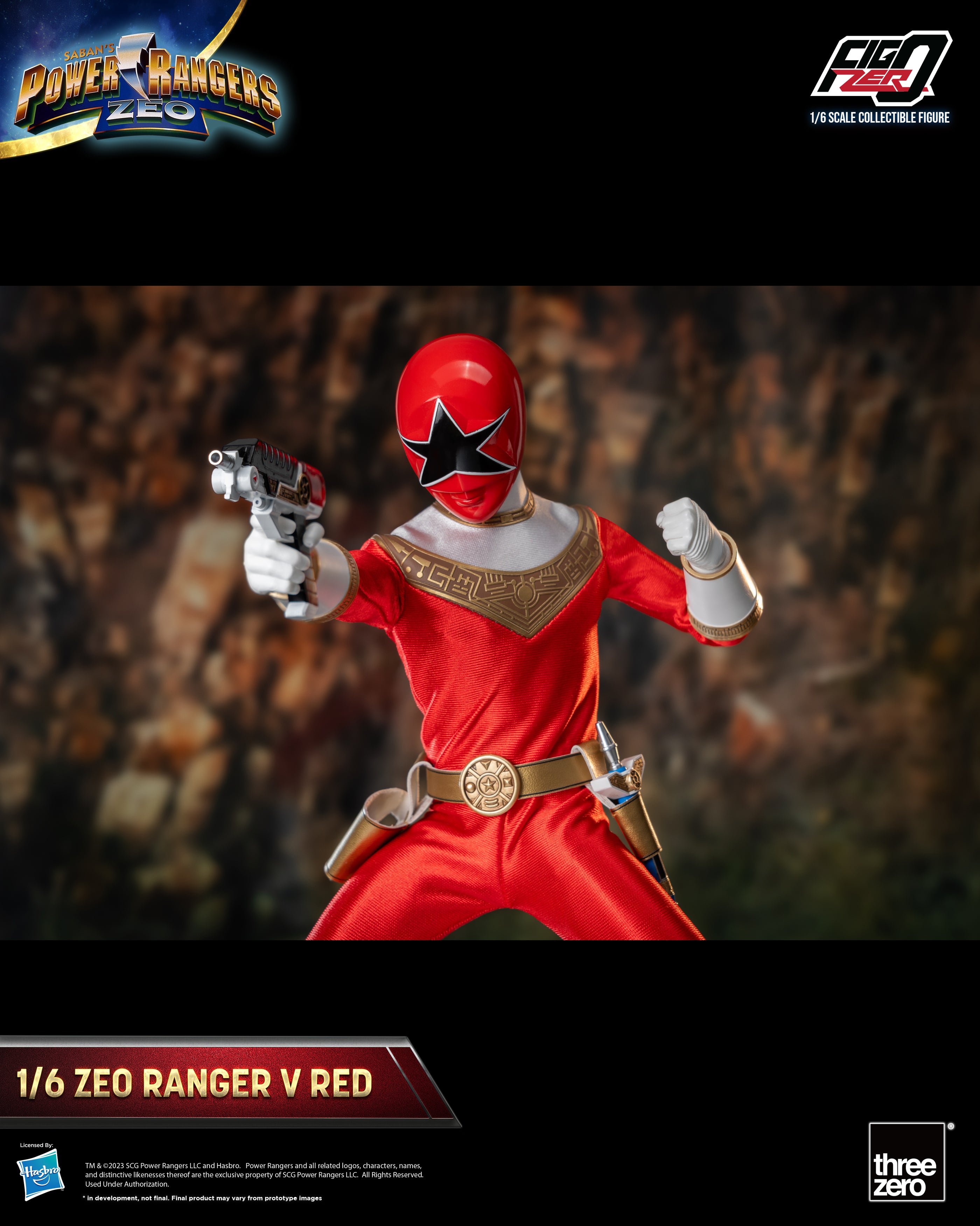 Pre - Order: 1/6 Scale FigZero Collectible Zeo Ranger V Red Figure from Power Rangers