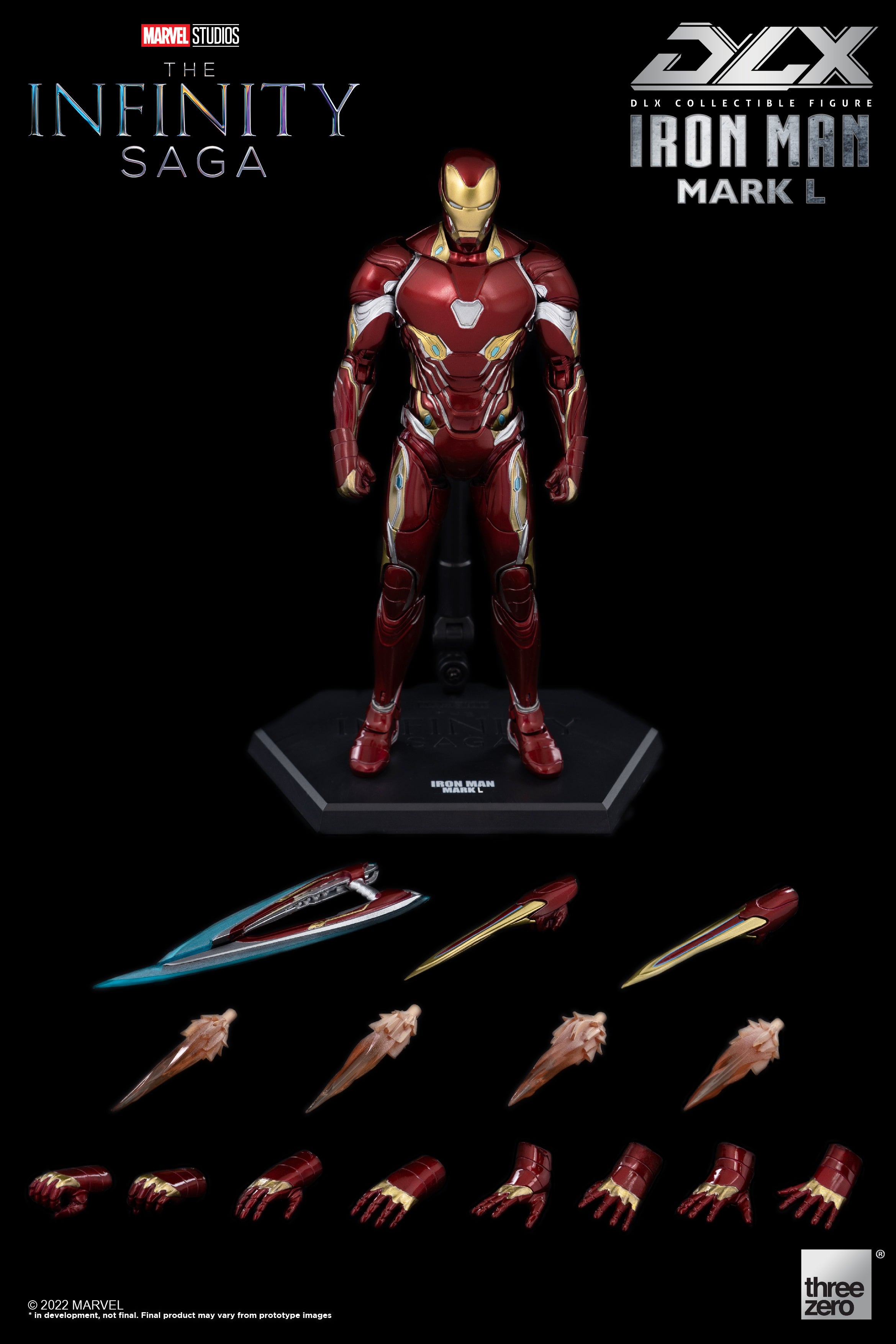 Marvel DLX Series 1/12 Scale Highly Detailed Collectible DLX Iron Man Mark 50 Infinity Saga Action Figure