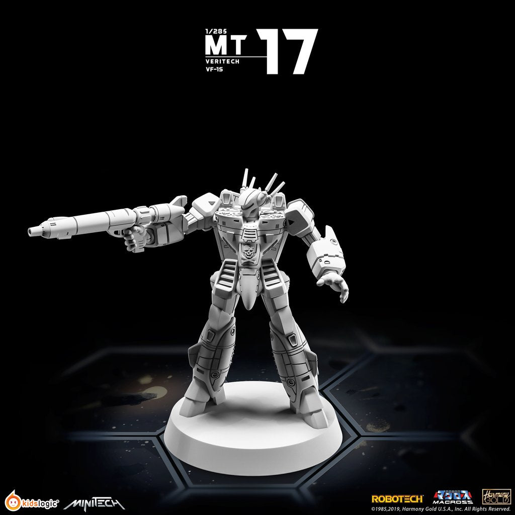 MiniTech MT17 Non - painted Veritech VF - 1S Skull Leader Miniature Model