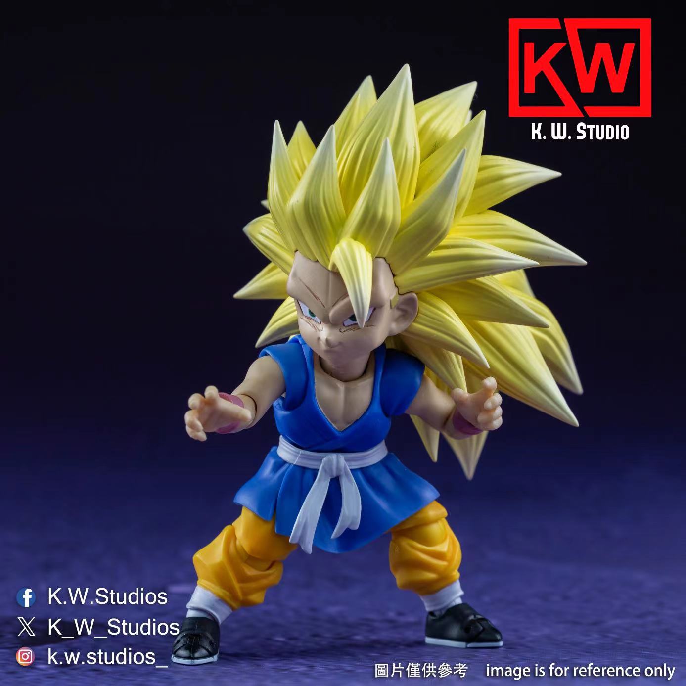 KW Studio KW004 Super Saiyan 3 Son Goku GT Head Set Upgrade Parts
