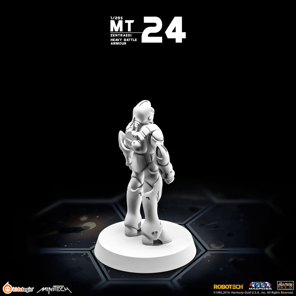 Miniature Collectible Set of 3 Minitech MT24 Zentraedi Heavy Battle Armor Models from Macross/Robotech Series