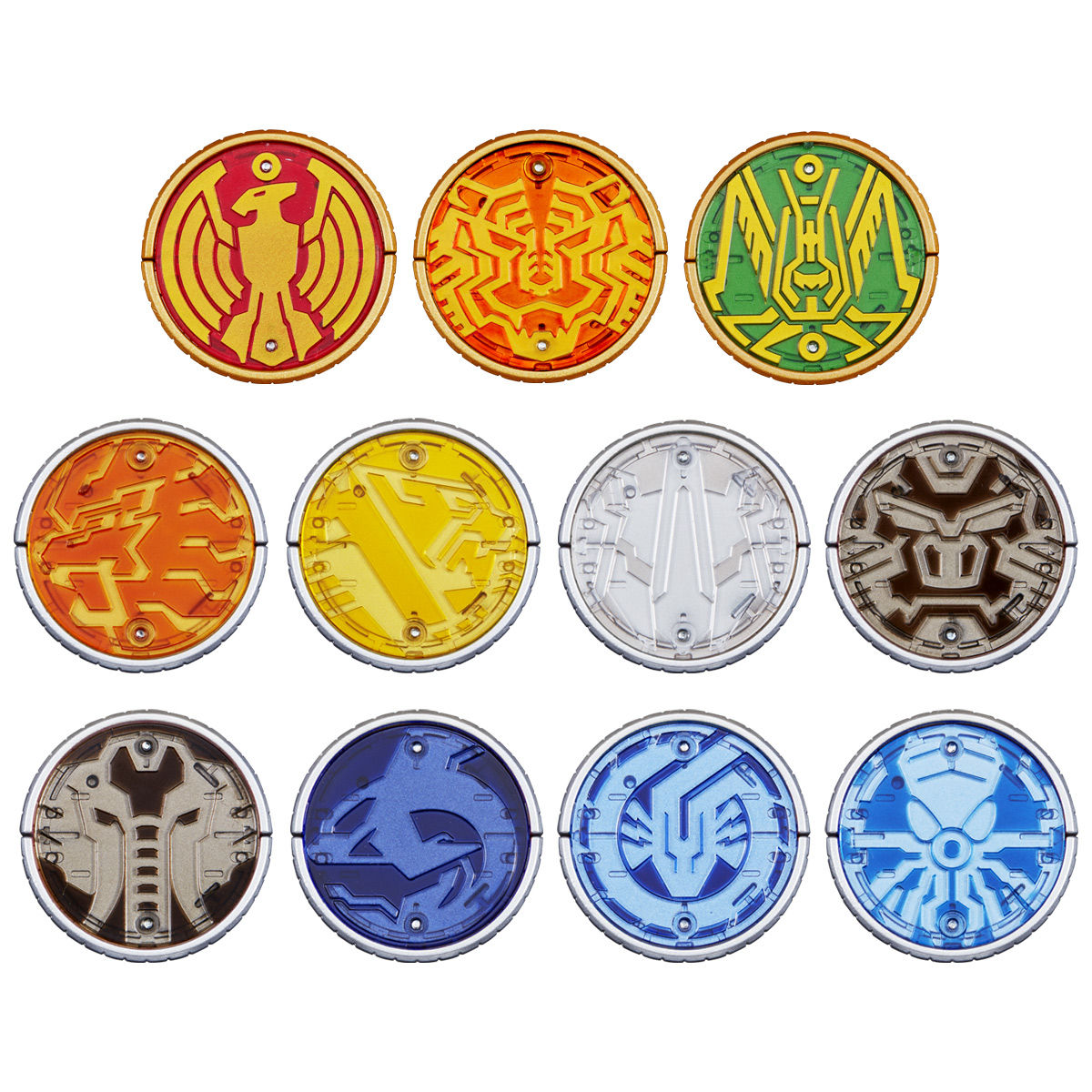 Extra Set of CSM OOO Painted Die - Cast Core Medals (Super Tatoba and Foundation X)