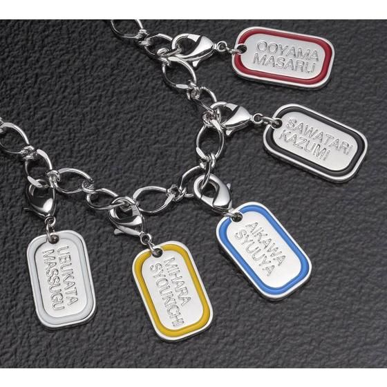 Kamen Rider Grease-themed Mini Dog Tag Collectible Charm Bracelet Set