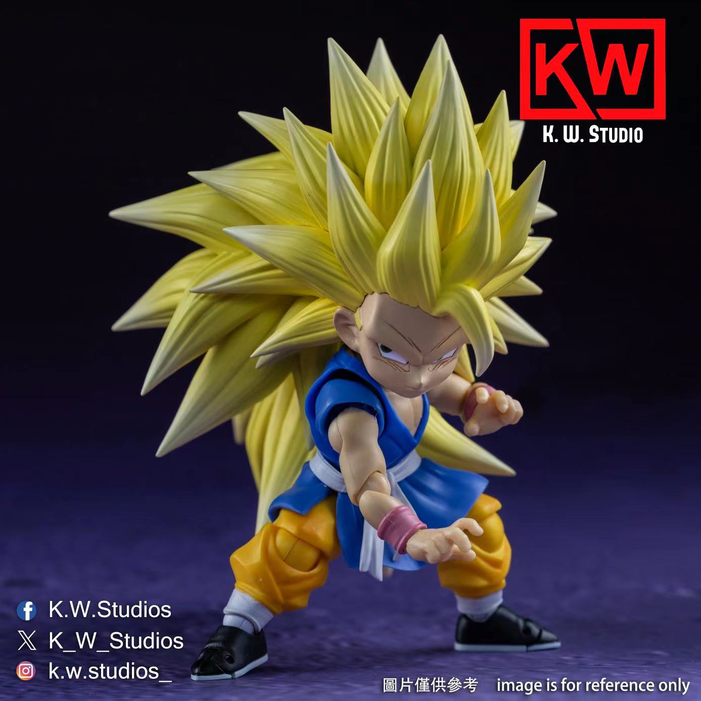 KW Studio KW004 Super Saiyan 3 Son Goku GT Head Set Upgrade Parts