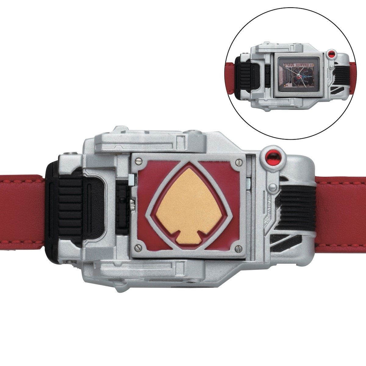 Stainless Steel and Leather Kamen Rider Blade Live - Action Rotating Watch