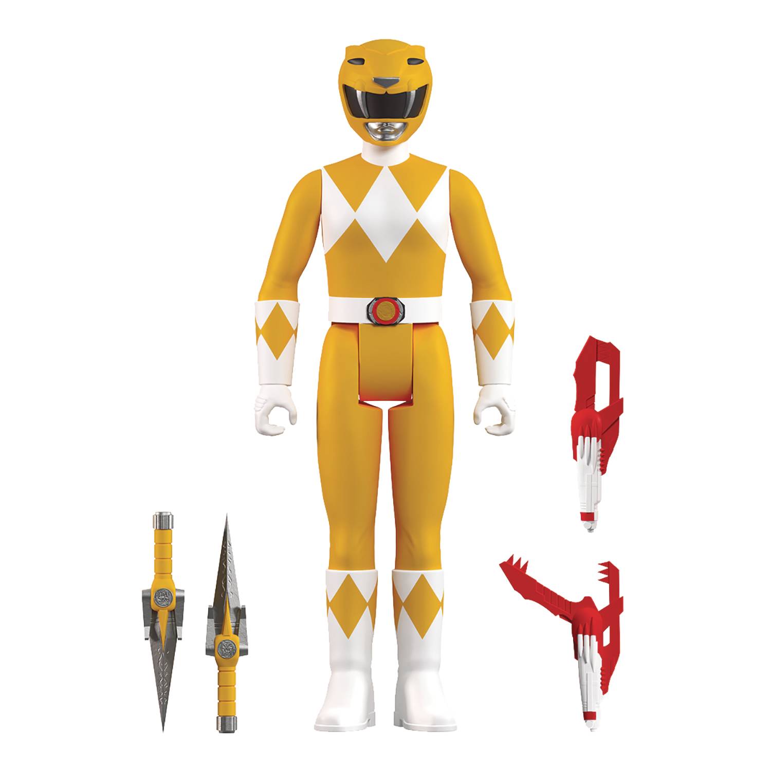 Power Rangers Super7 ReAction Collectible Action Figure - Yellow Ranger