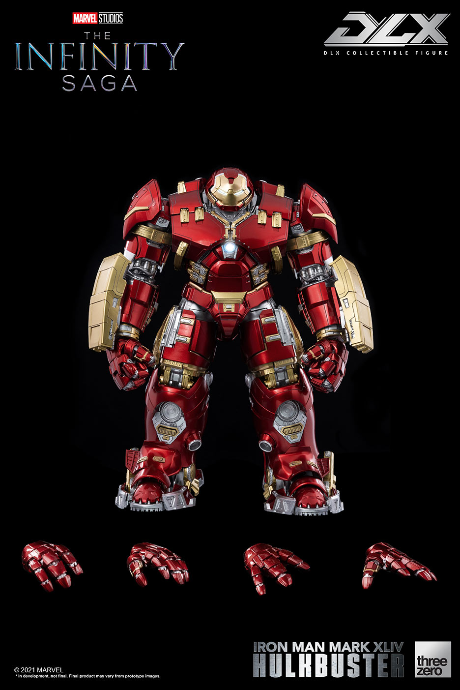 DLX Infinity Saga Die - Cast Iron Man Mark 44 Hulkbuster Armor with LED Lights