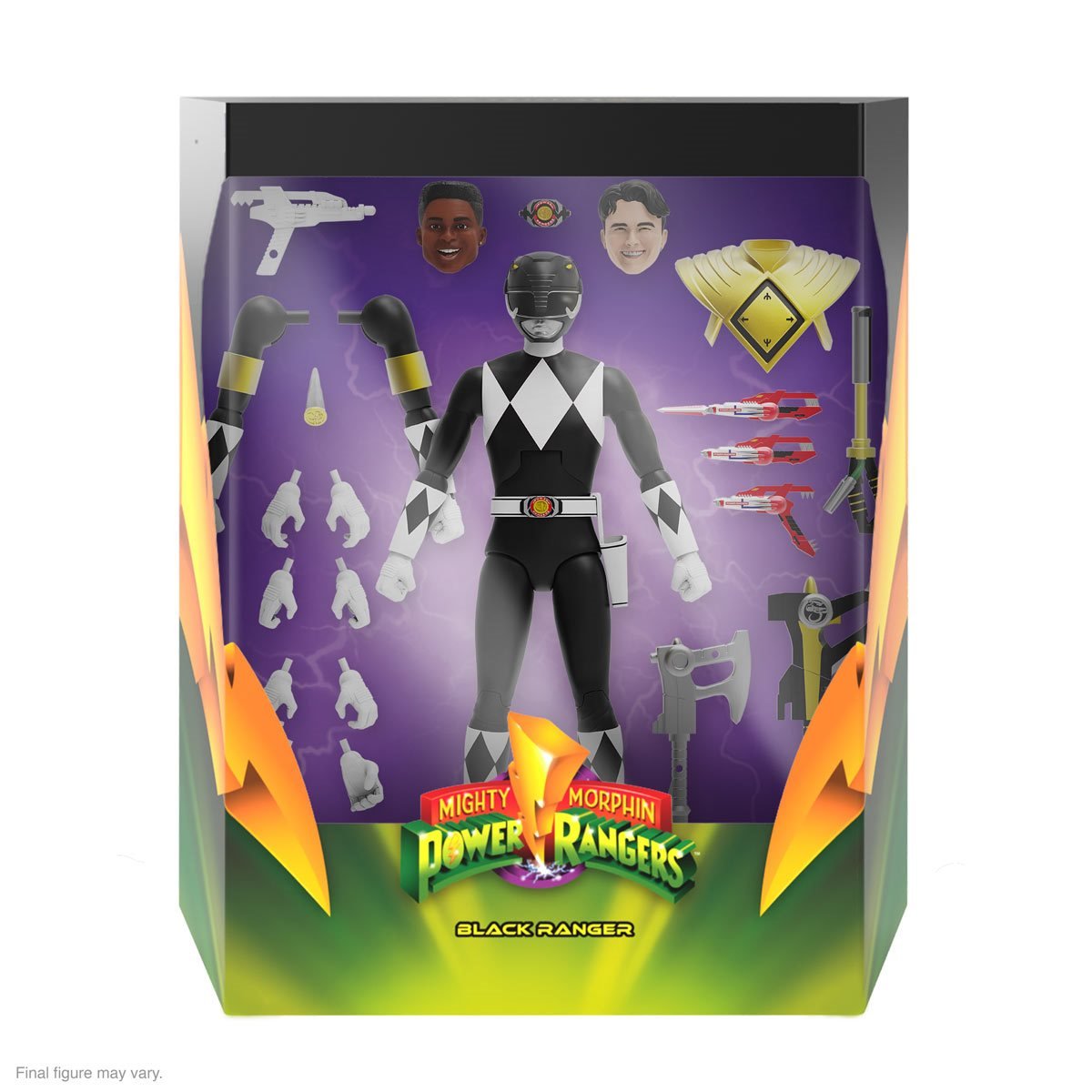 ULTIMATES! 7 - inch Black Ranger Figure from Mighty Morphin Power Rangers