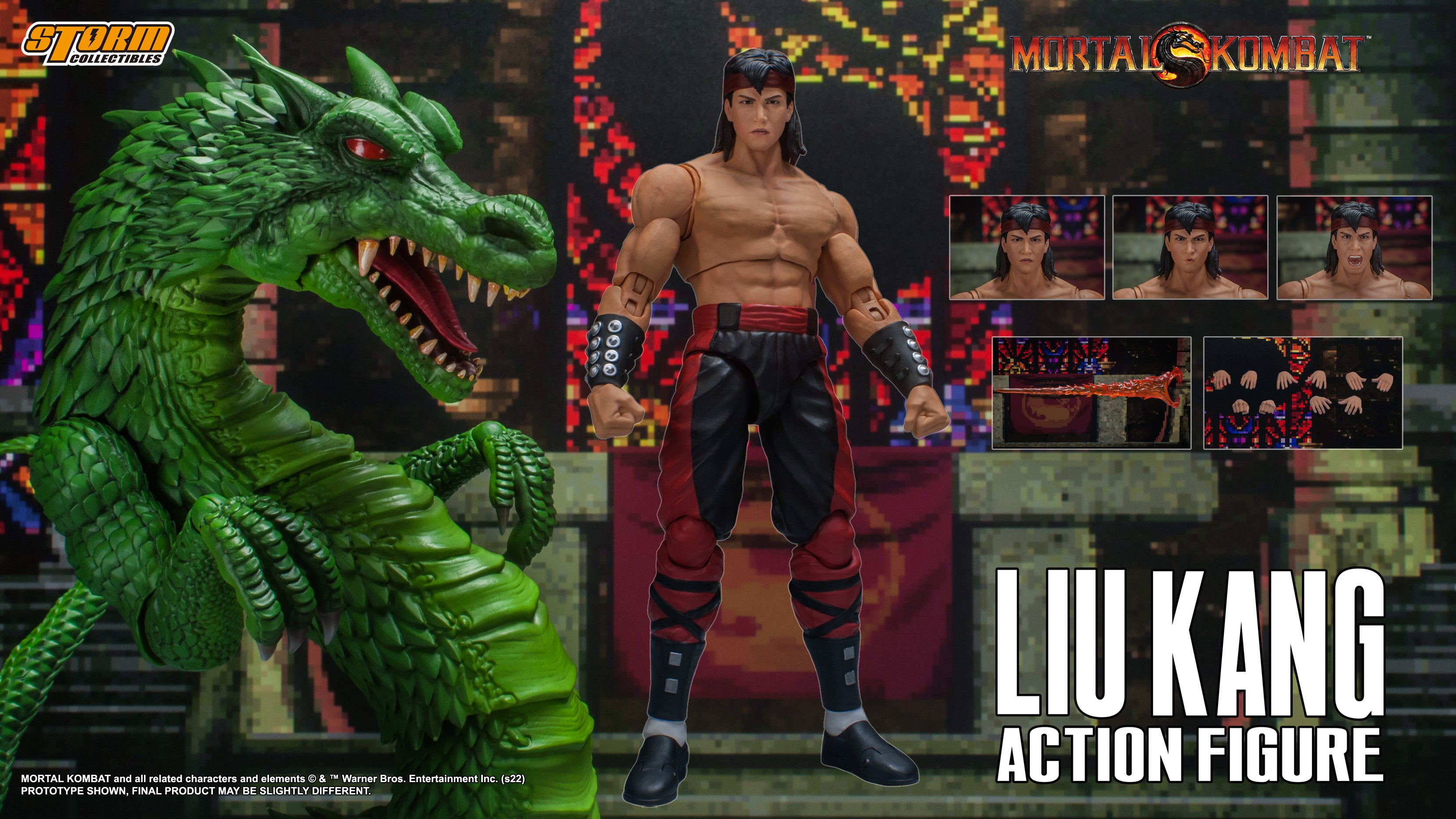 Storm Collectibles 1/12 Scale Liu Kang Action Figure from Mortal Kombat - A Highly Detailed Collectible Toy