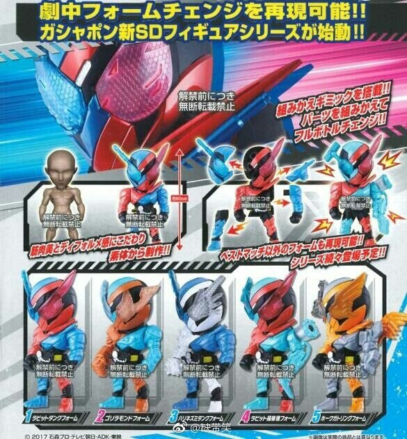 Remix Riders Build Gashapon Toy Series 01