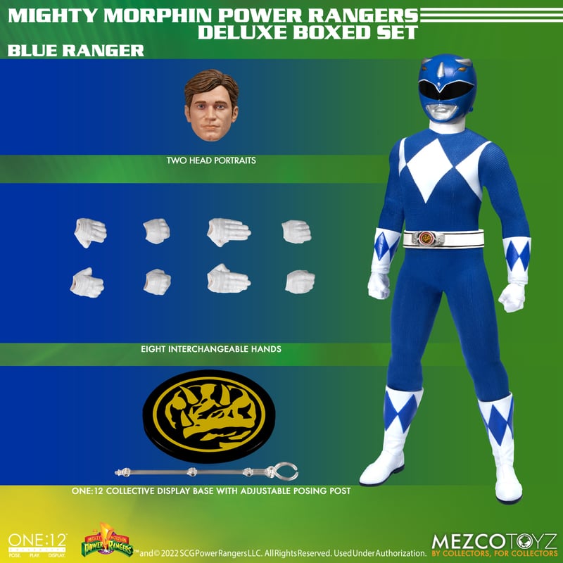 Mezco One:12 Collective Premium Mighty Morphin Power Rangers Deluxe Boxed Figure Set