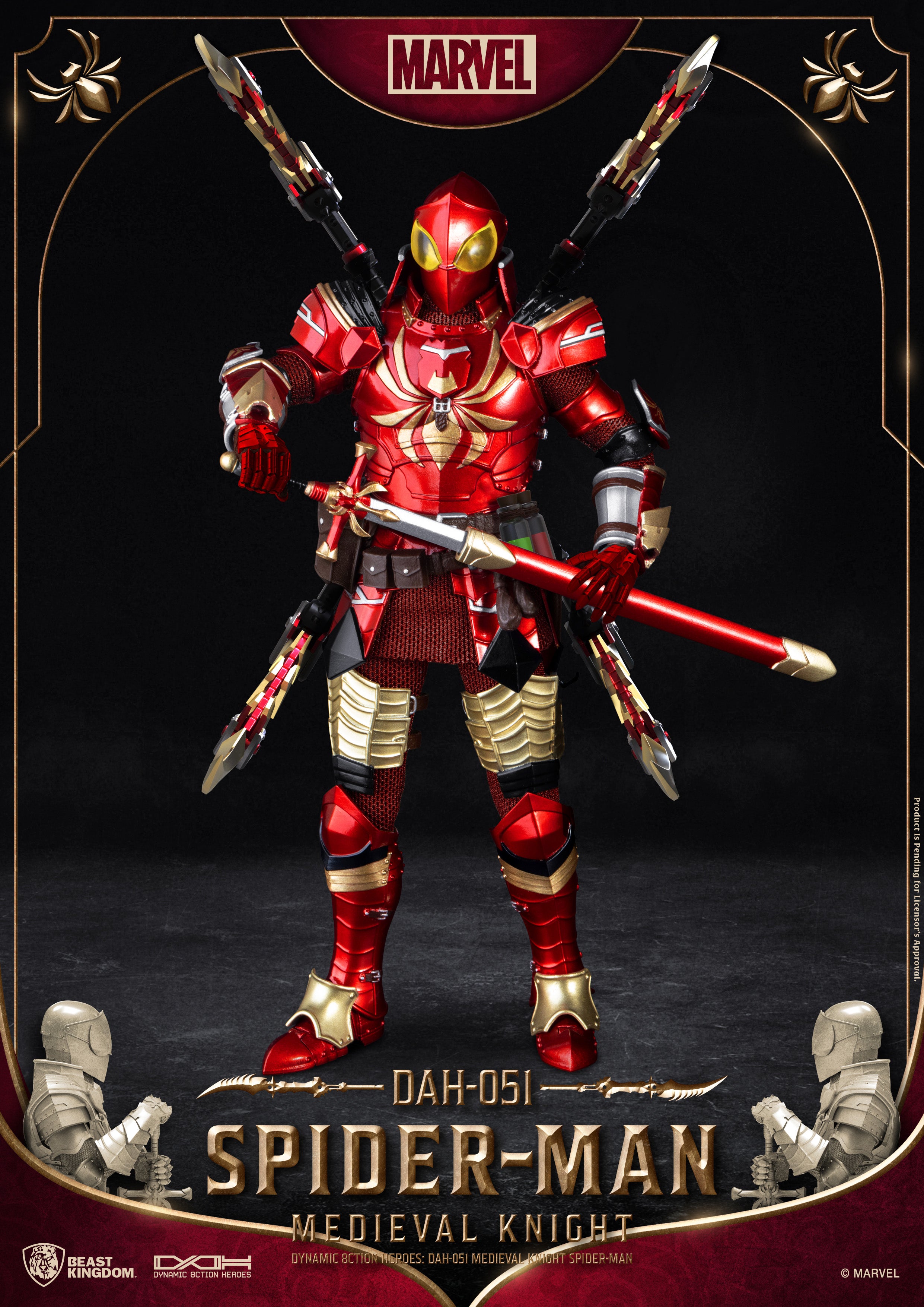 Unique 1:9 Scale Medieval Knight - Spider - Man Fusion DAH - 051
