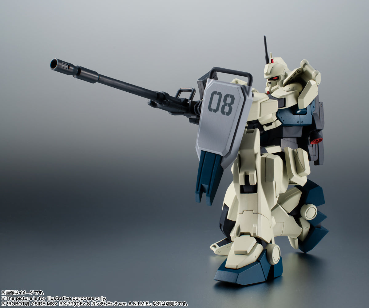 Bandai's Robot Damashii (SIDE MS) Action Figure - RX-79(G) Ez-8 Gundam Ez-8 Version Animated Style