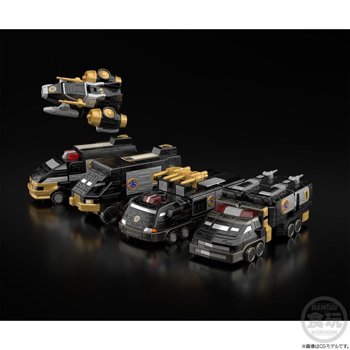 Super Miniature Plastic Black Max Victory Robot Action Figure Set