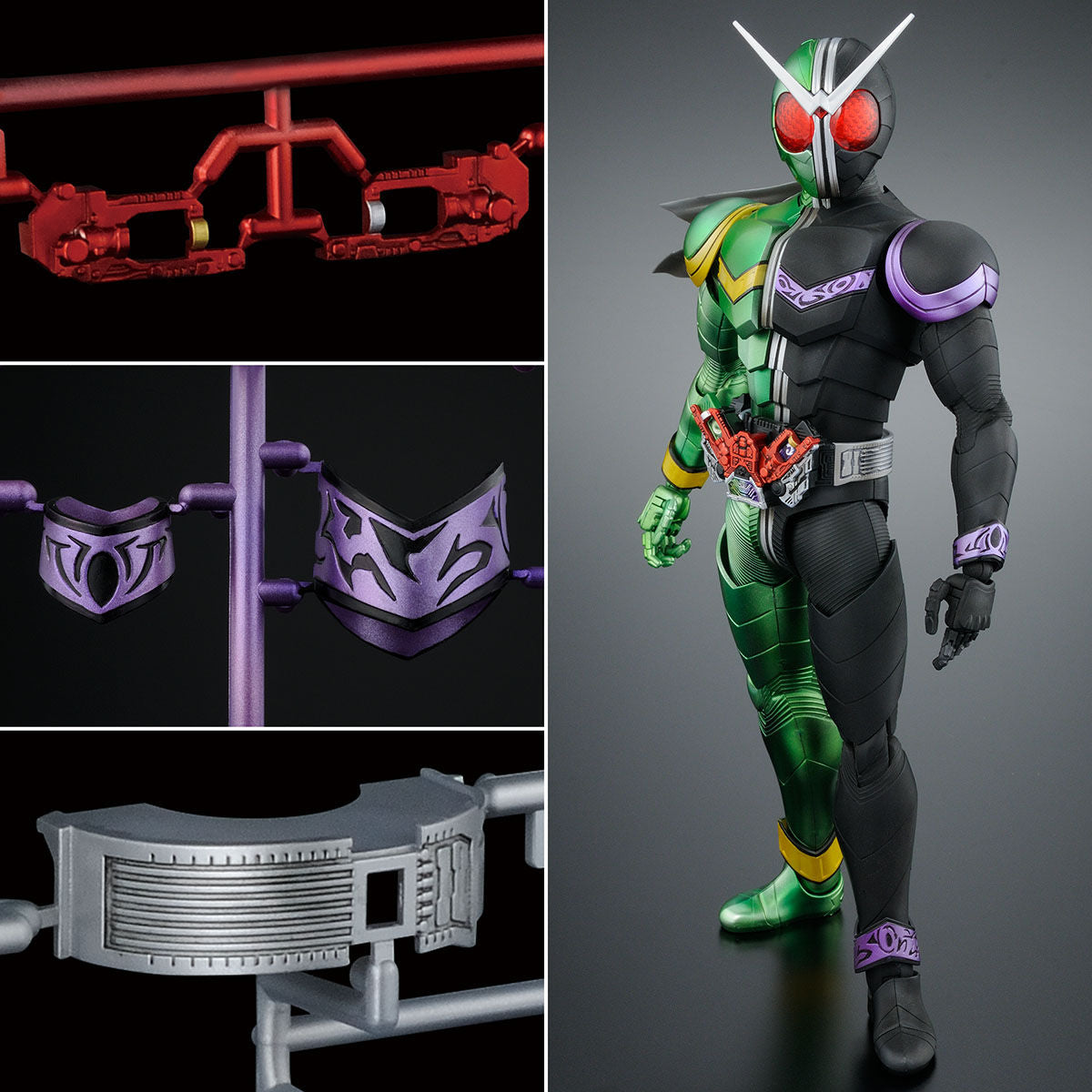 MG Figure Rise Artisan High - Quality Pre - painted 1/8 Scale Model Kit of Kamen Rider W Cyclone Joker