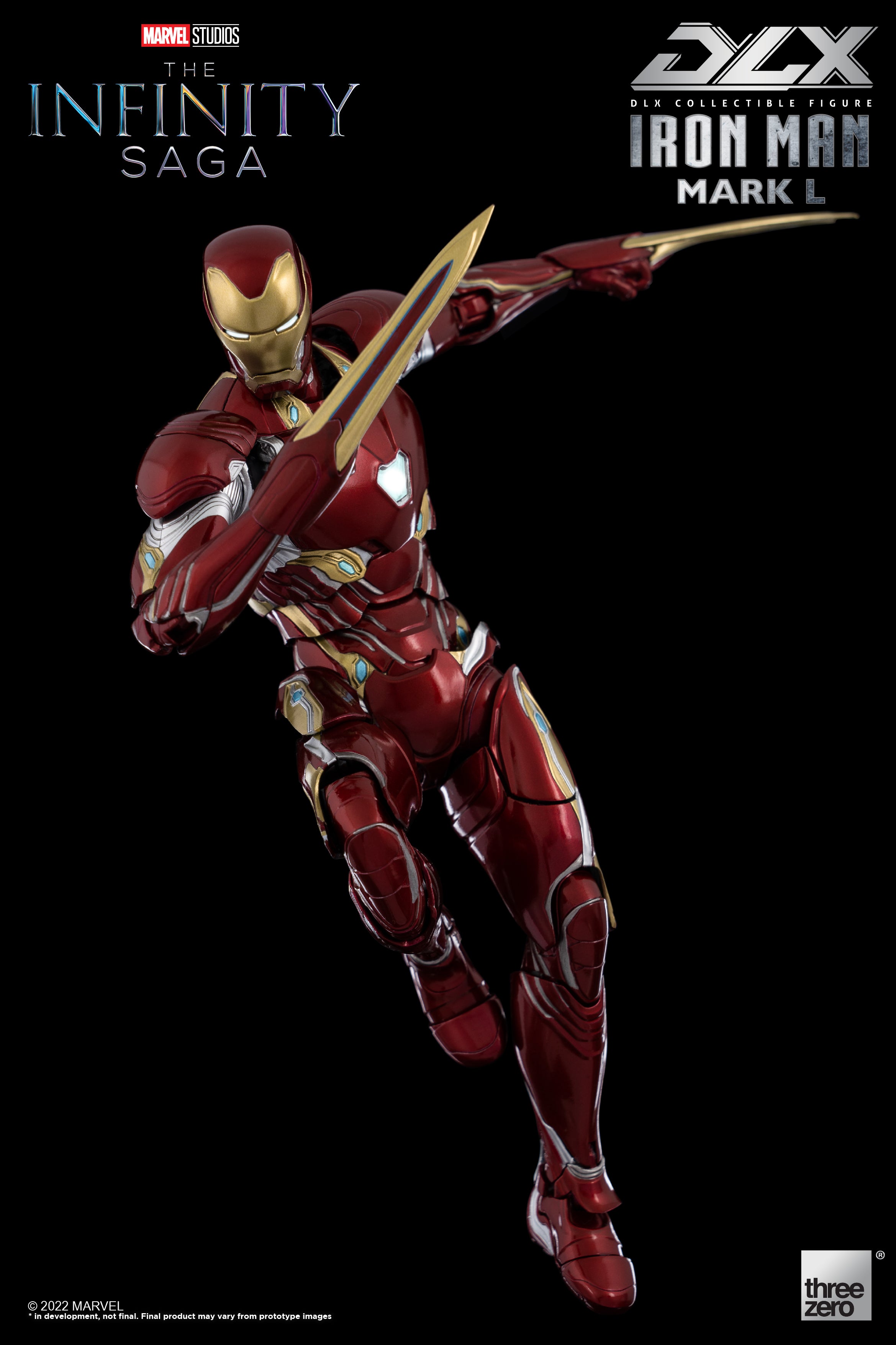 Marvel DLX Series 1/12 Scale Highly Detailed Collectible DLX Iron Man Mark 50 Infinity Saga Action Figure