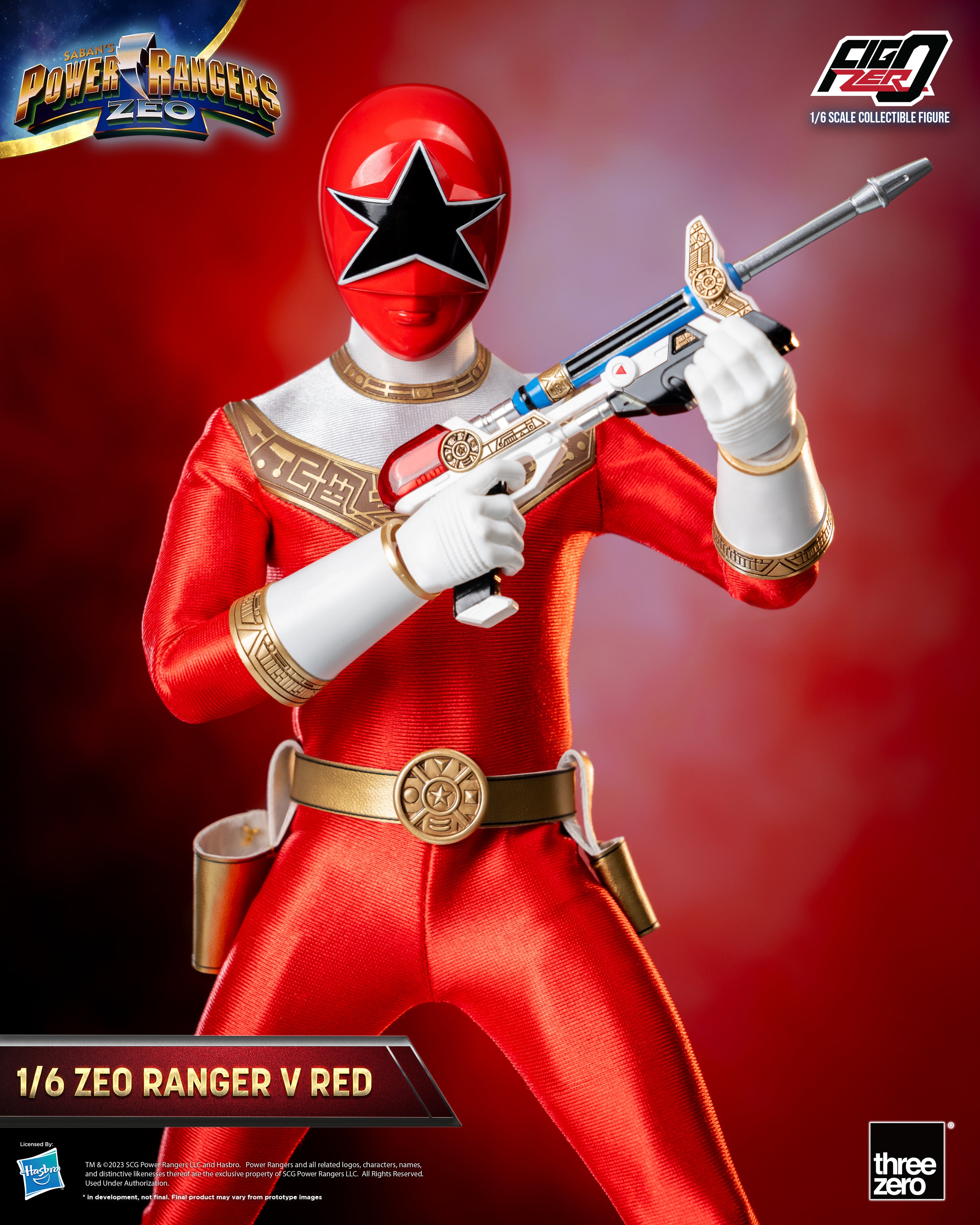 Pre - Order: 1/6 Scale FigZero Collectible Zeo Ranger V Red Figure from Power Rangers
