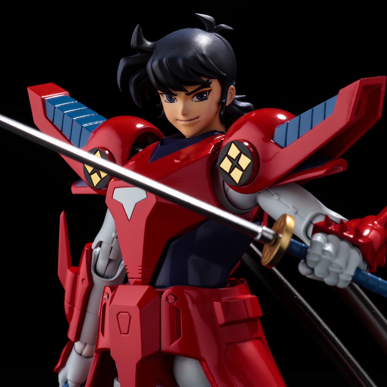 Reissued Ronin Warriors Chou - Dan - Kadou Ryo Wildfire Action Figure with Attachable Armor