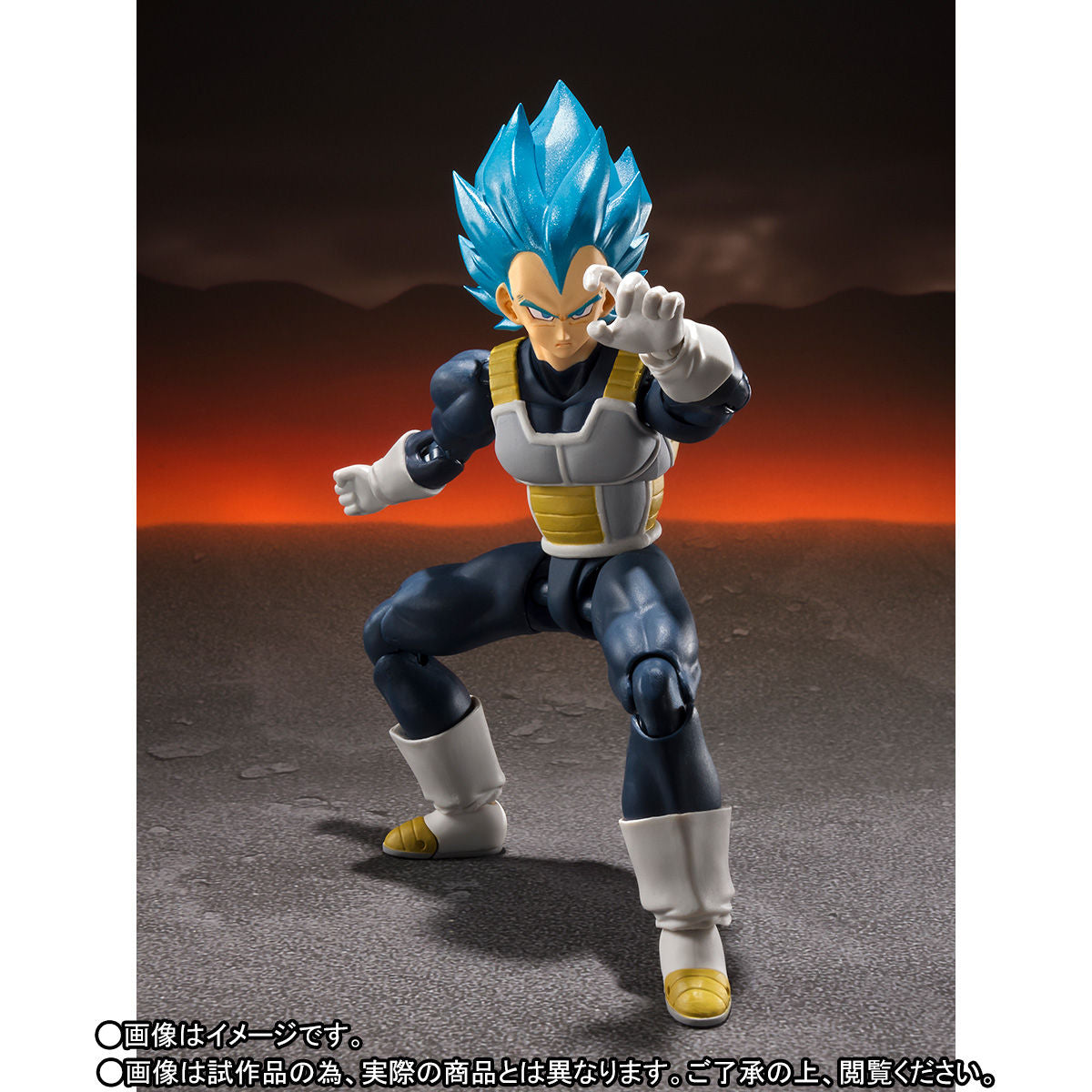 SH Figuarts Collectible Action Figure of Super Saiyan God Super Saiyan Vegeta Super
