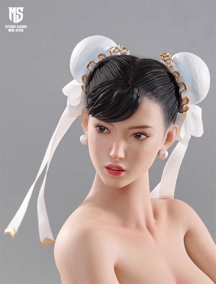 1/6 Scale Collectible Star Man MS-008A Chun-Li Figure in Blue Cheongsam Costume