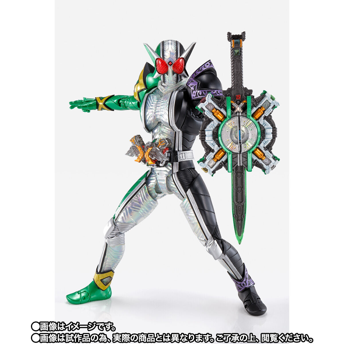 SH Figuarts (High - Quality Sculpted Series) Collectible Kamen Rider W Cyclone Joker Extreme Action Figure