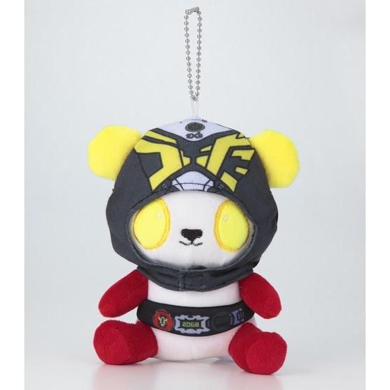 ROG Kamen Rider Zi - O Panda - themed Masked Plush Bear Keychains
