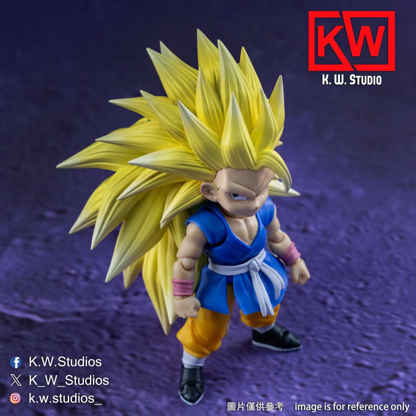 KW Studio KW004 Super Saiyan 3 Son Goku GT Head Set Upgrade Parts