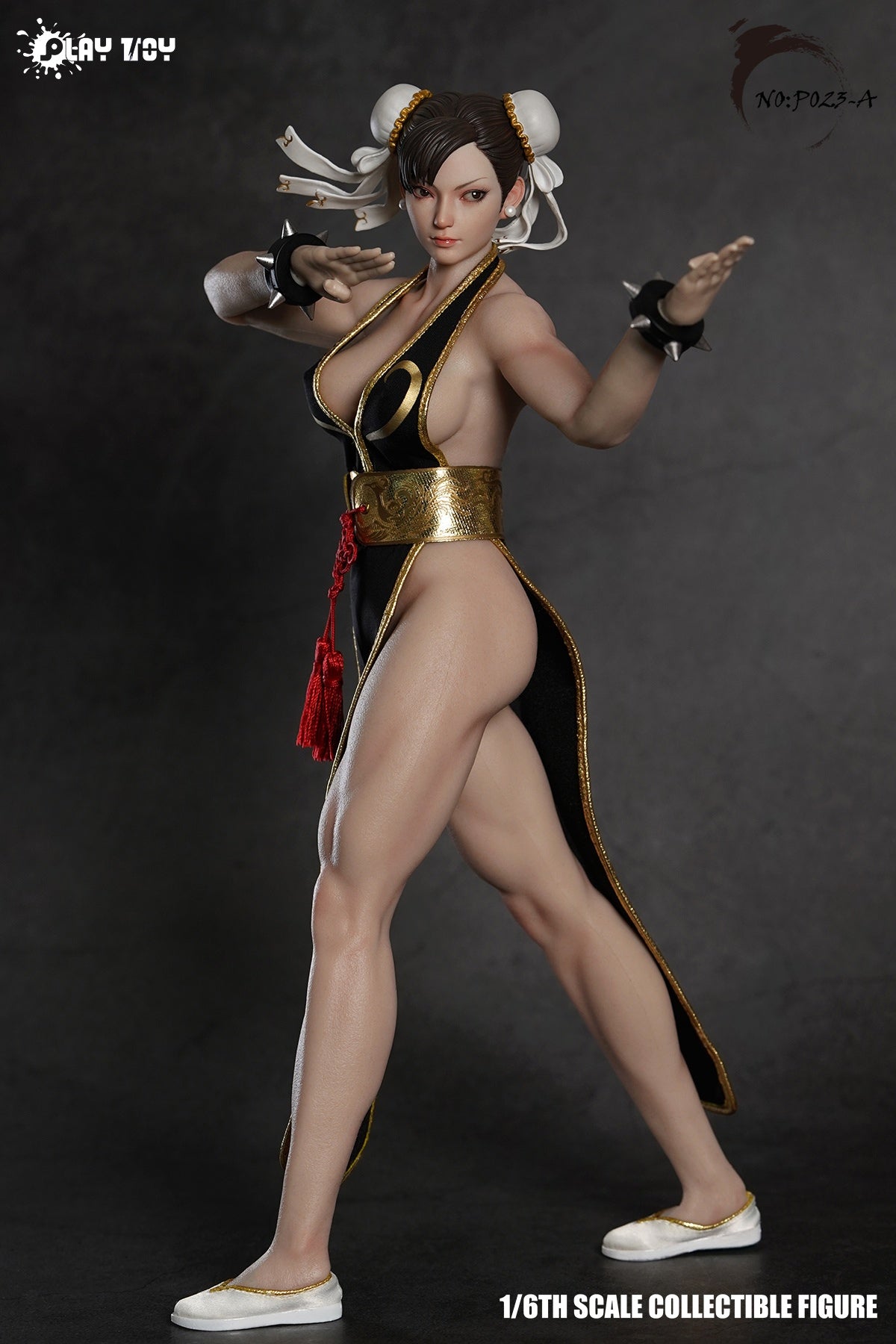 Preorder Playtoy P023A Black Chun-Li 2.0 Poseable Doll