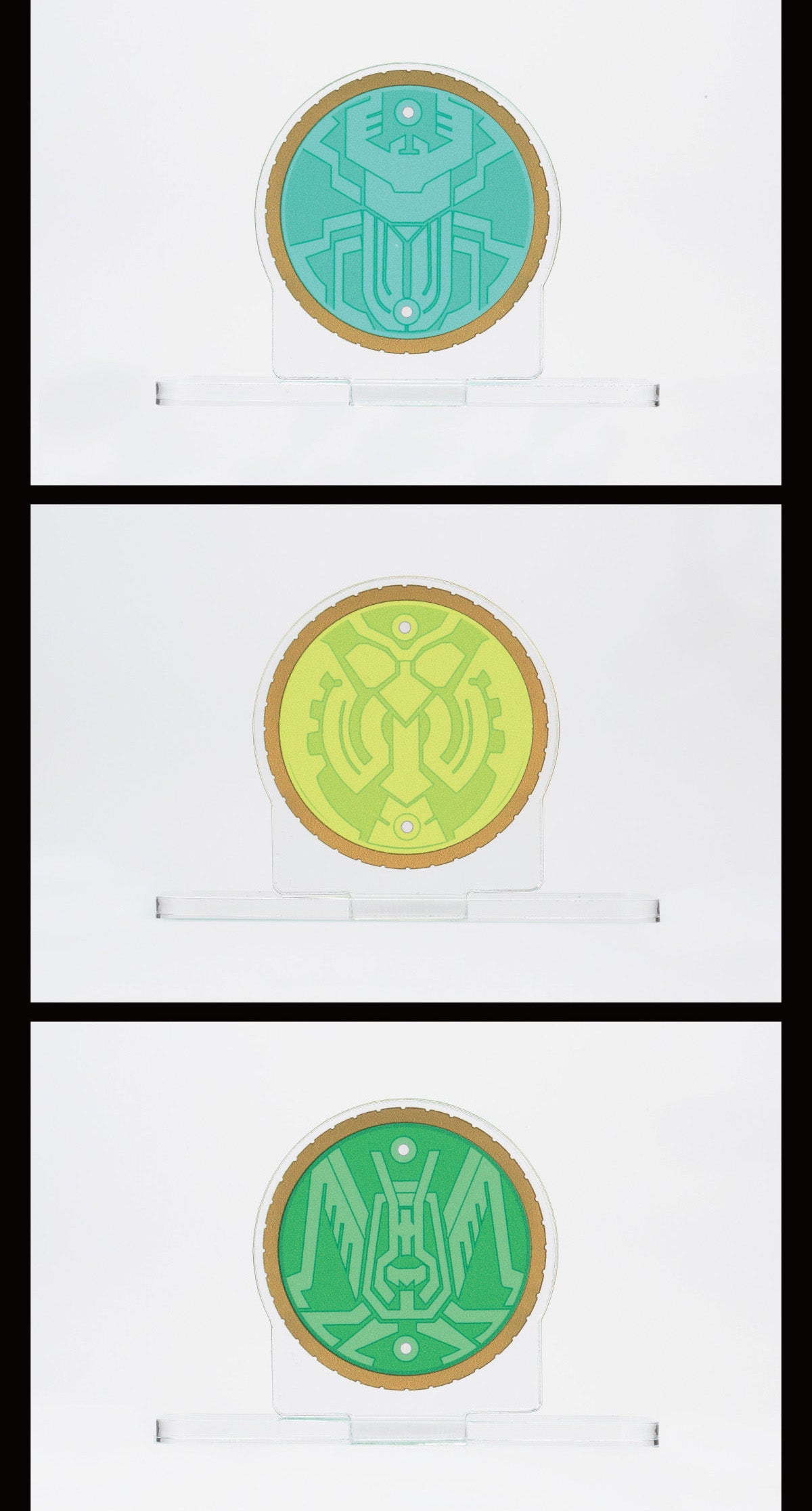 Acrylic Logo Display Set for OOO GataKiriBa Combo Core Medals